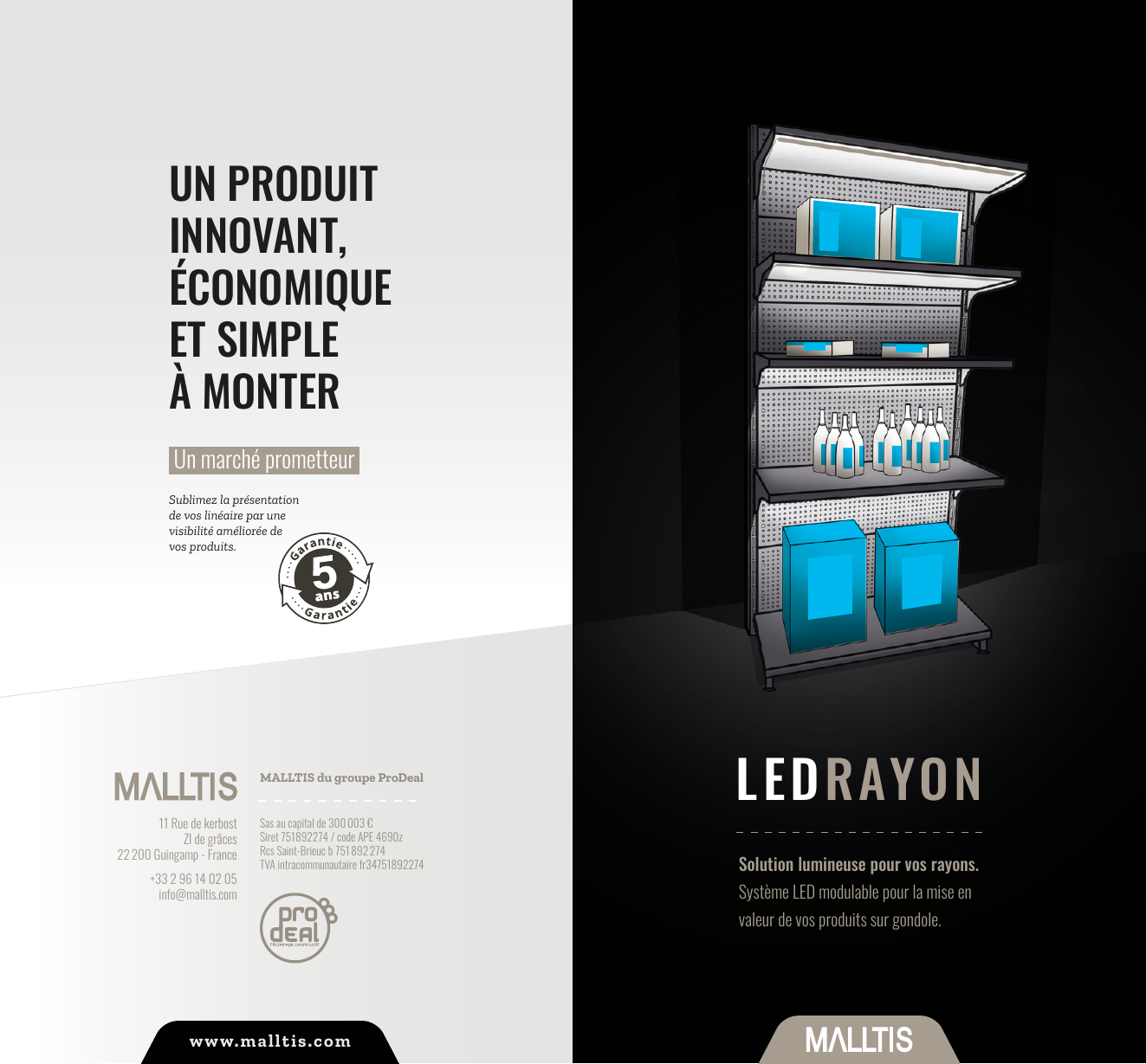 Aperçu du catalogue LED RAYON et gondole équipée