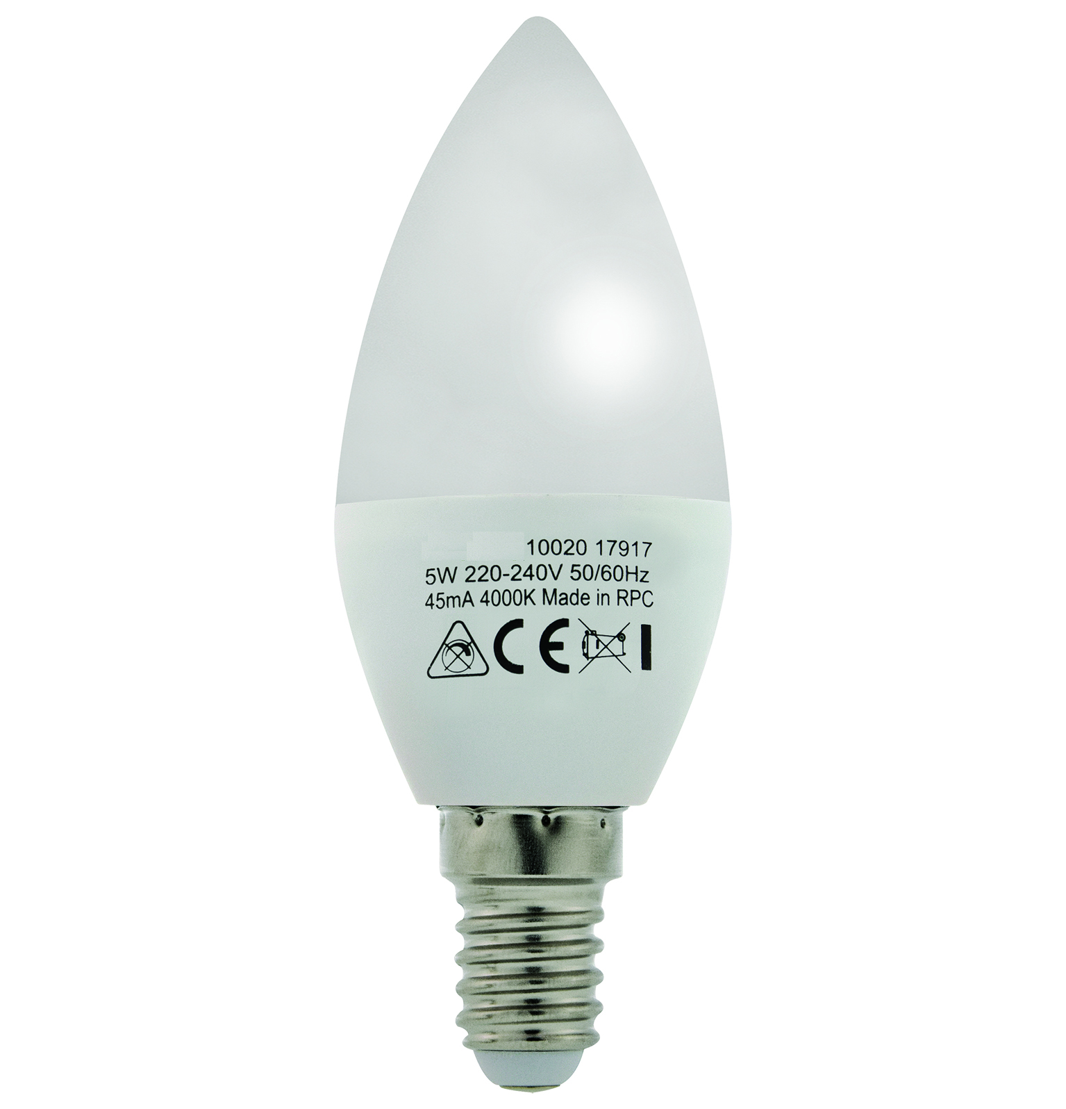 Produit — Ampoule LED SMD Flamme lisse opale 3000K 5W 470L E14