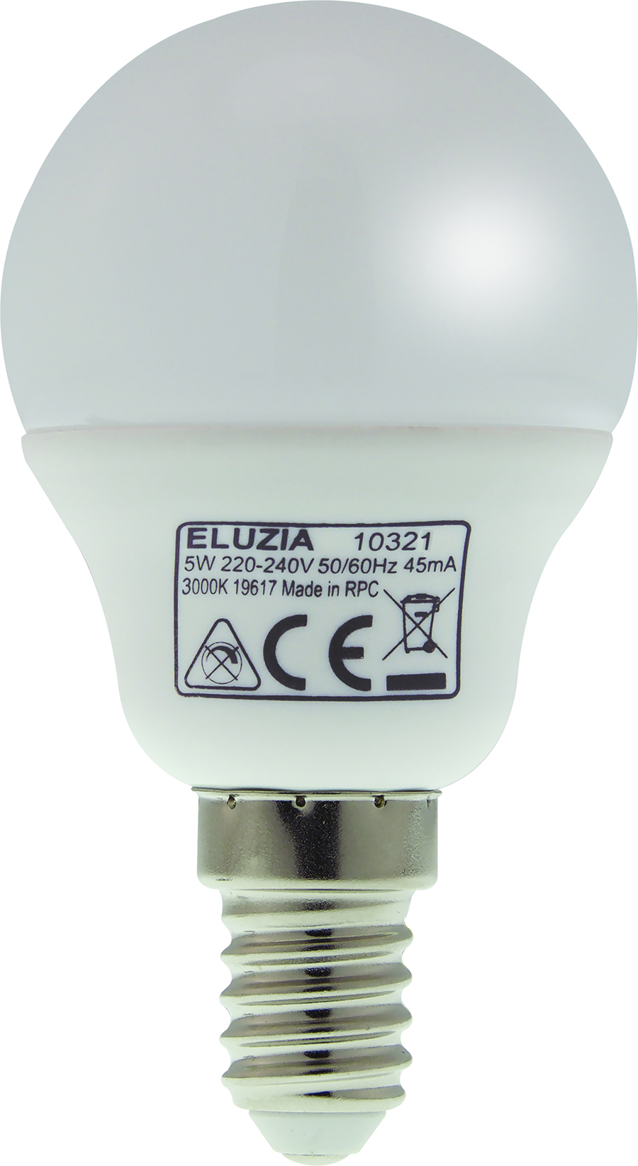Produit — Ampoule LED SMD mini sphér. P45 opale 3000K 5W 470L E14