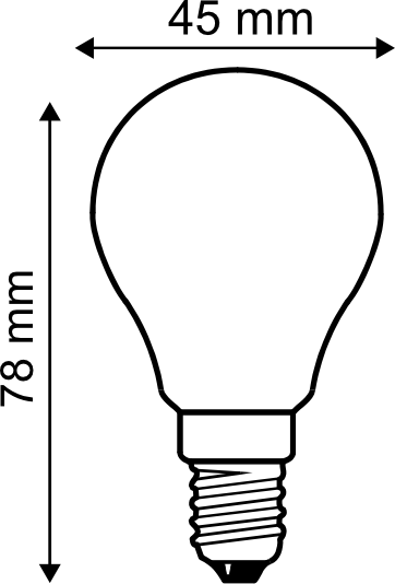 Produit — Ampoule LED SMD mini sphér. P45 opale 3000K 5W 470L E14