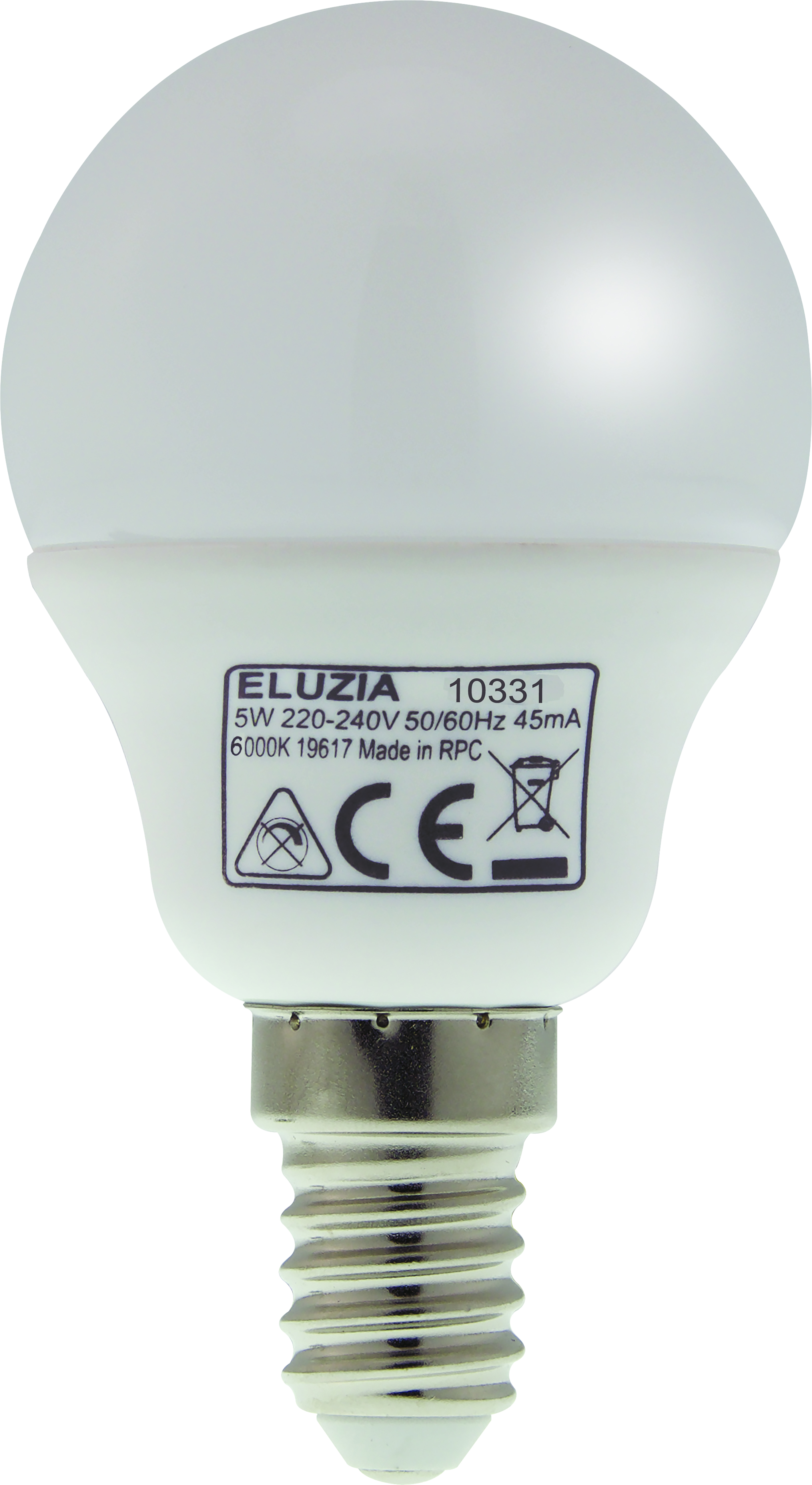Produit — Ampoule LED SMD mini sphér. P45 opale 6000K 5W 470L E14