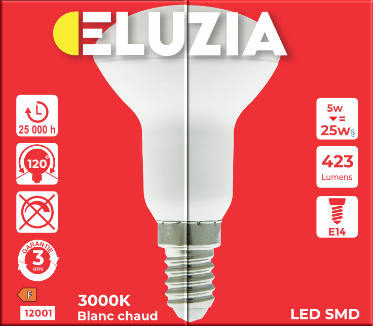 Produit — Ampoule LED SMD Spot R50 3000K 5W 510L E14