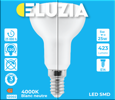 Produit — Ampoule LED SMD Spot R50 4000K 5W 510L E14