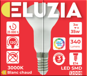 Produit — Ampoule LED SMD Spot R39 3000K 3W 340L E14 IRC90