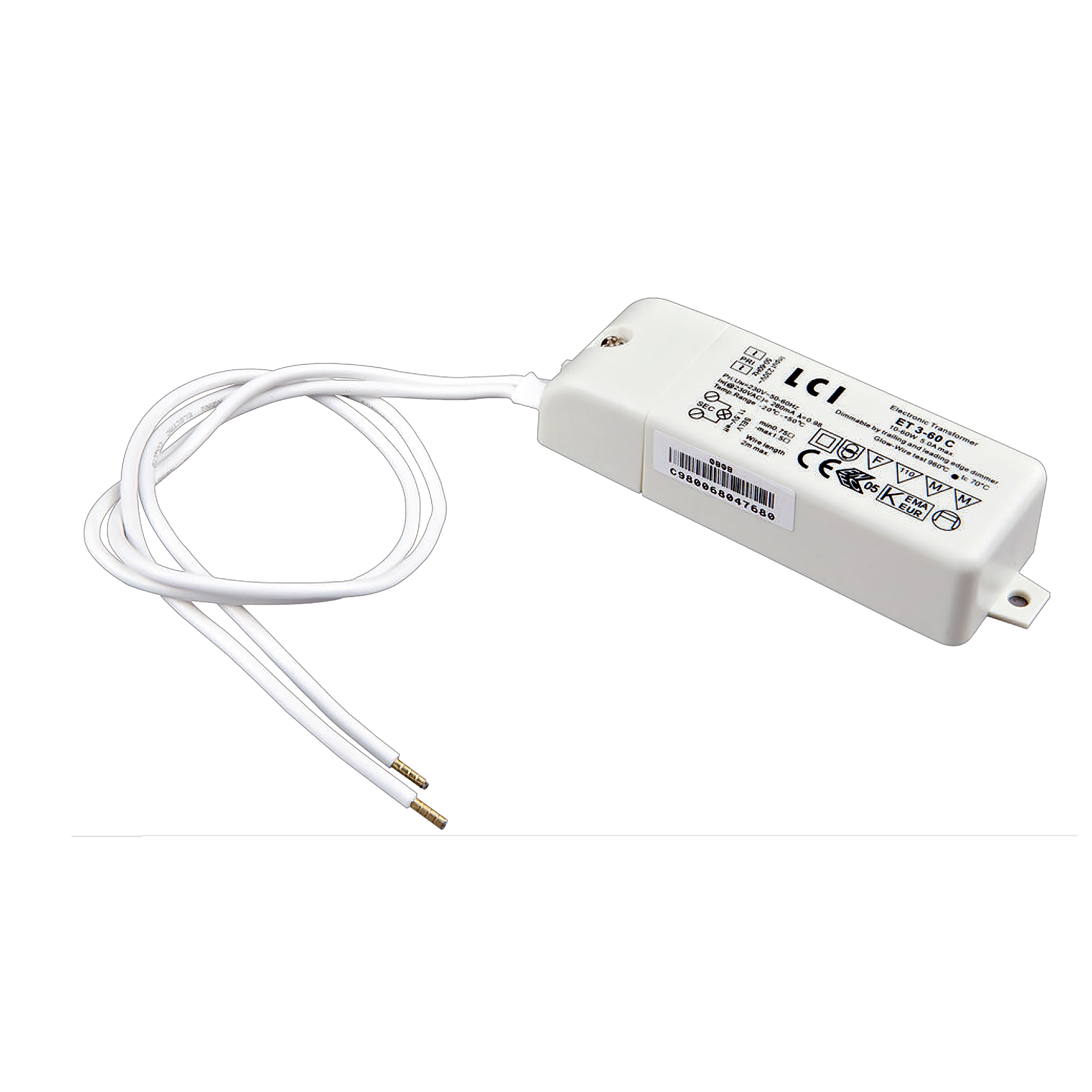 Produit — Transfo électronique 60VA 12V 10W (LED) - 60W(Halo)