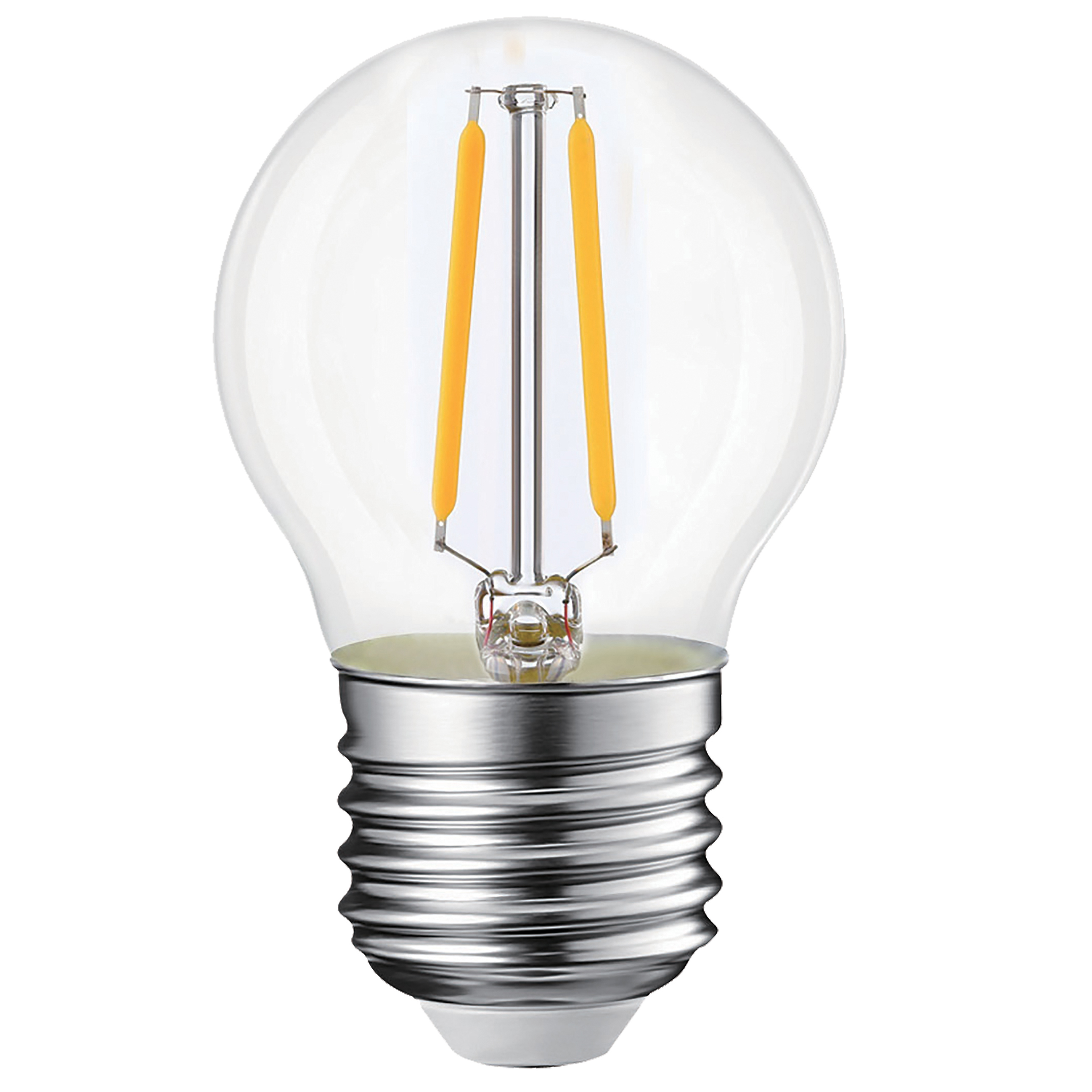 Lampe LED Fil. (D) mini sphér. P45 claire 2700K 2,5W 250L E27 free-flicker - Bx1
