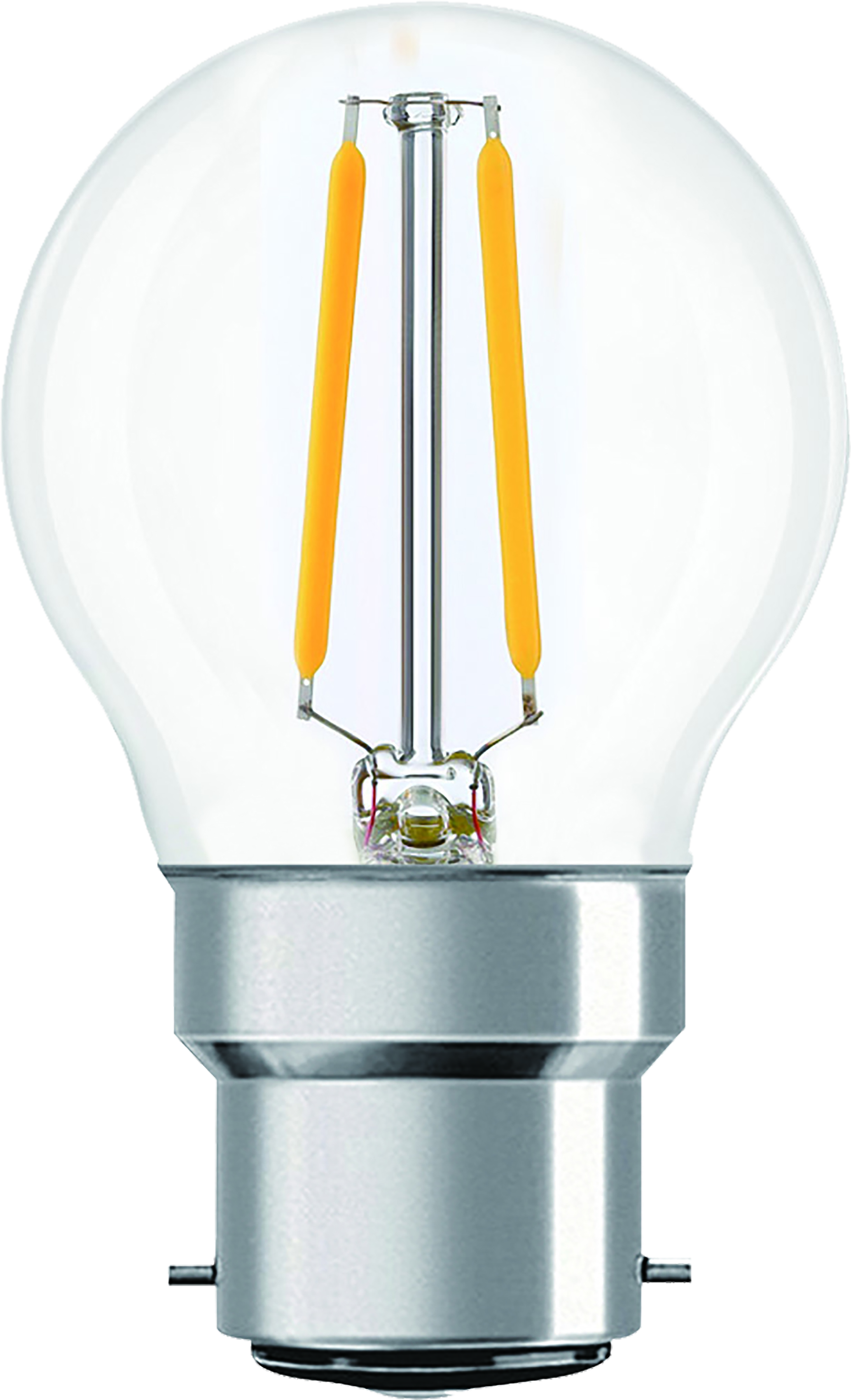 Lampe LED Fil. (D) mini sphér. P45 claire 2700K 4W 400L B22 free-flicker - Bx1