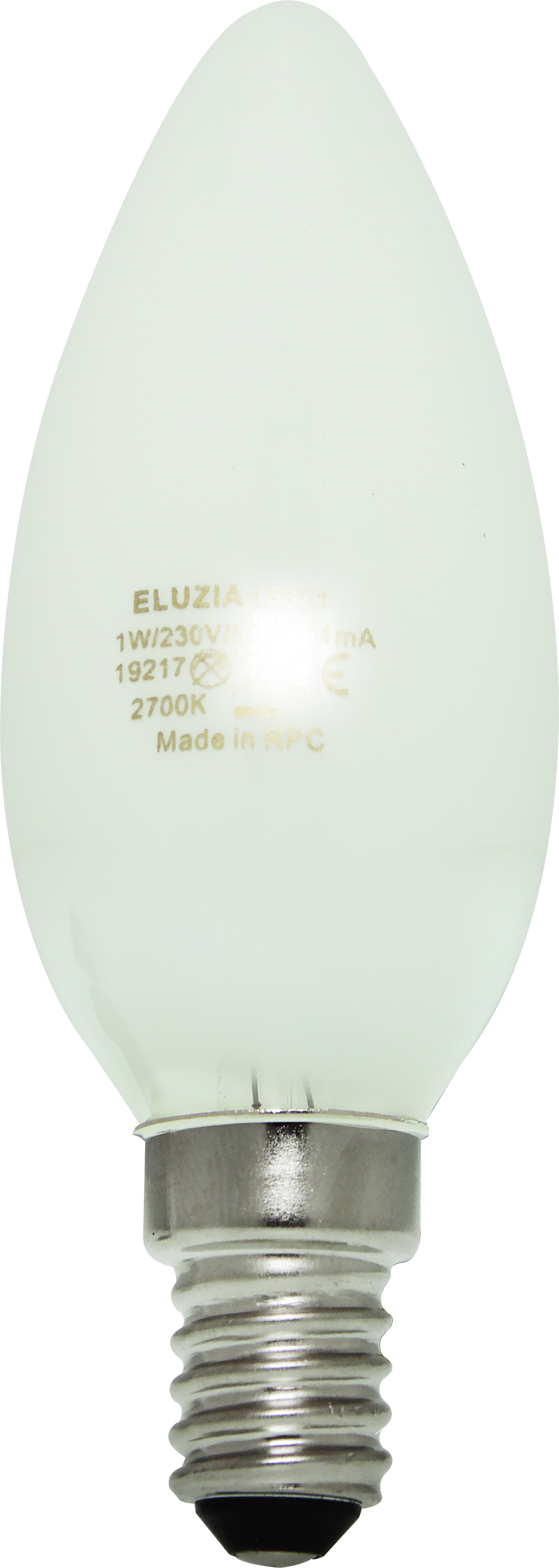 Produit — Ampoule LED Fil. (D) Flamme lisse Milky 4000K 1W 100L E14