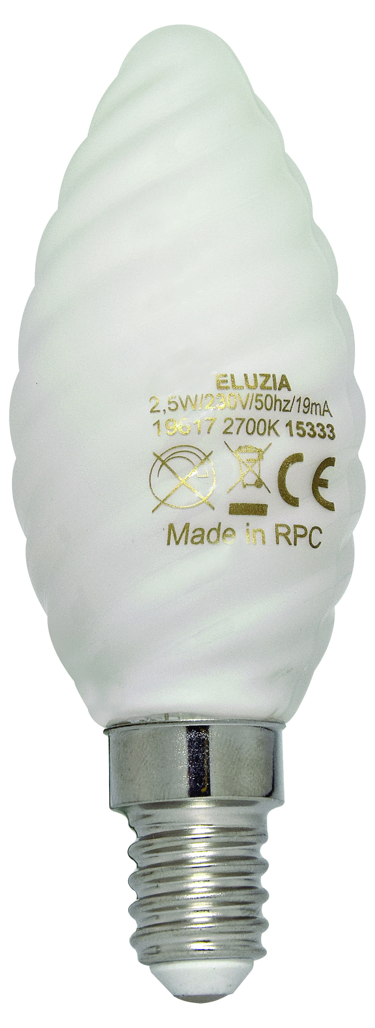Produit — Ampoule LED Fil. (D) Flamme torsadée Milky 4000K 2.5W 250L E14
