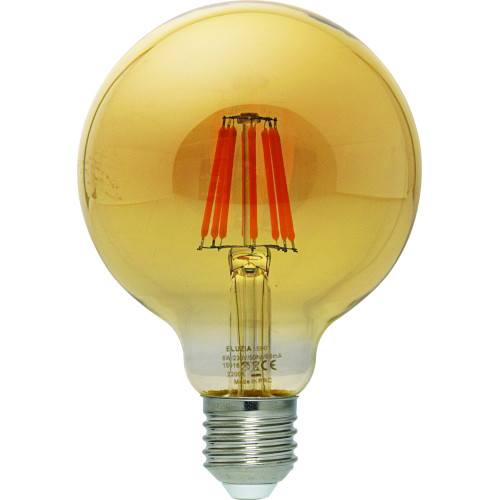 Lampe LED Fil. (D) Globe G95 ambré 2200K 8W 800L E27