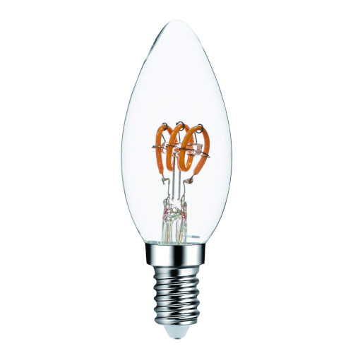 Lampe LED Fil. (T) Flamme lisse claire 2200K 2W 100L E14 dimmable IRC90