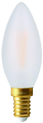 Produit — Ampoule LED Fil. Flamme Lisse Dépolie 2700K 4W 450L E14 IRC90