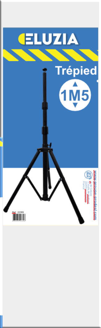Produit — Trépied 1m50 mètres pour projecteurs -TRIPOD - avec T - NOIR