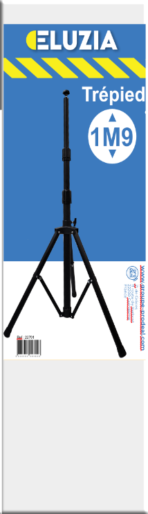 Produit — Trépied 2m pour projecteur de chantier 100W - Noir