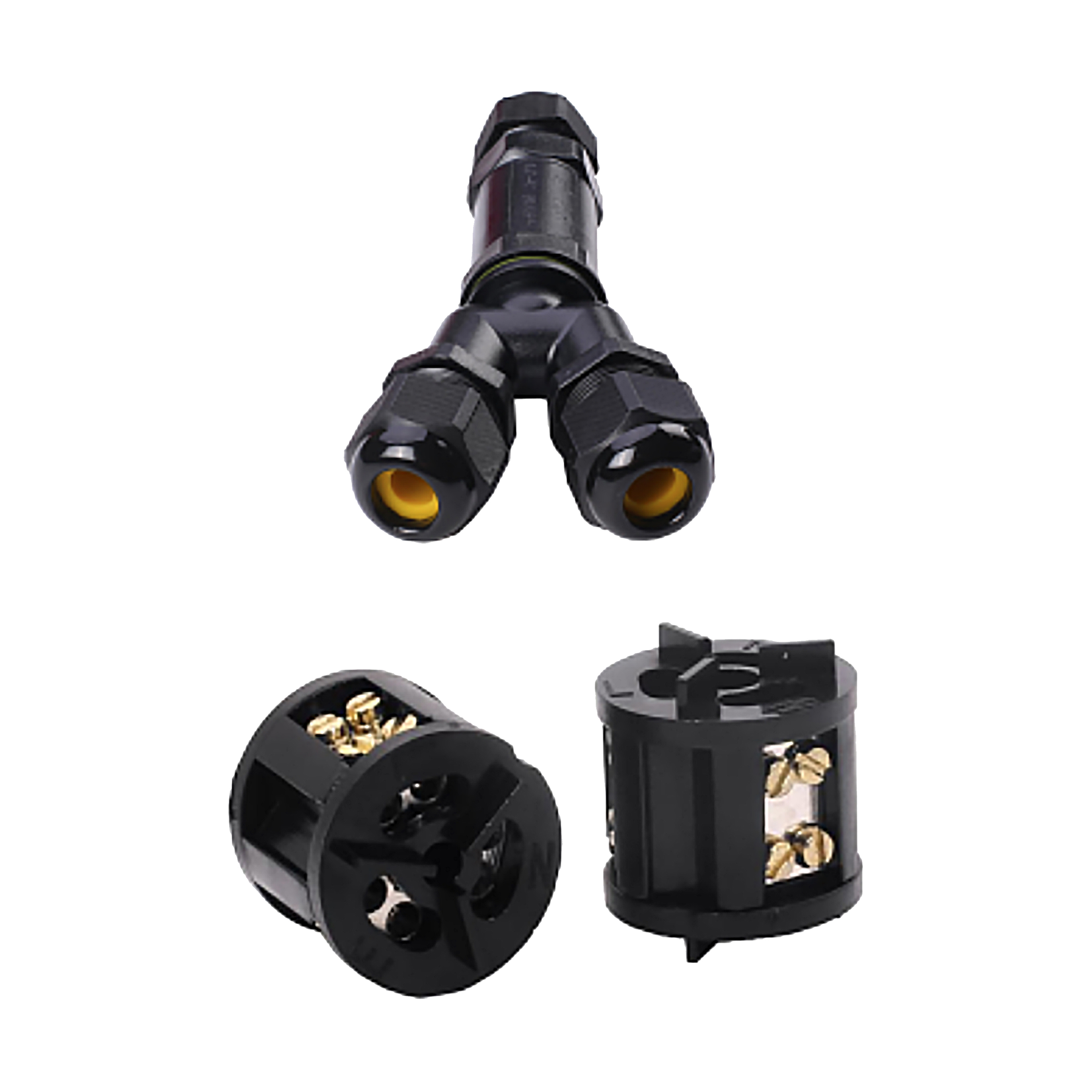 Produit — Connecteur raccord 1+2 IP68 section câble 4-8 mmm