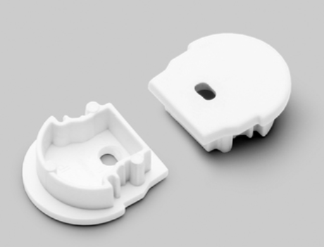 Produit — Terminaison UNI12 D blanc + passage de câble (set de 2)