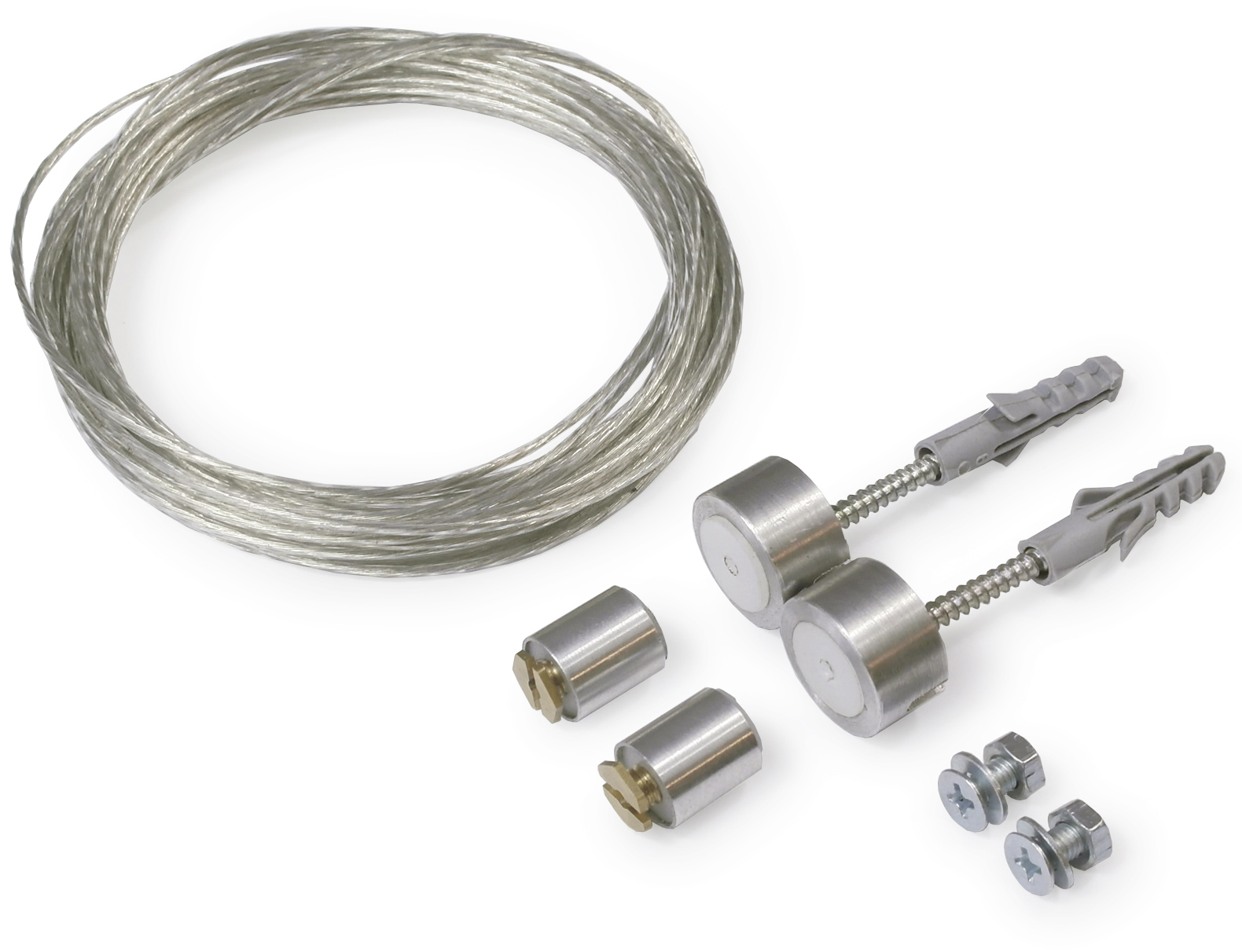 Produit — Câble acier SELV + support de fixation noir (set de 2)