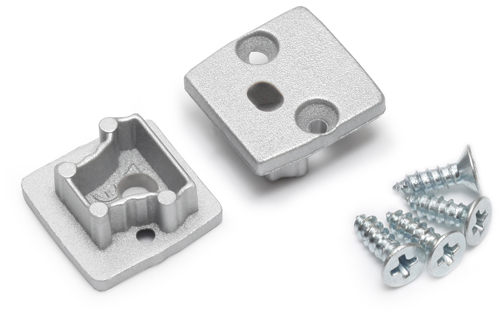 Produit — Terminaison FLOOR12 argent + passage de câble (set de 2)
