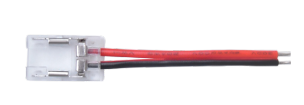 Produit — Connecteur TDG8-2 Câblé Strip LED COB 2 Pin 8mm IP20 150mm Rouge/Noir 24V - Boîte de 2