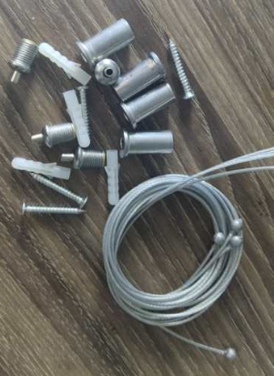 Kit Anti-Chute/Suspension con equerres pour panel LED x 4