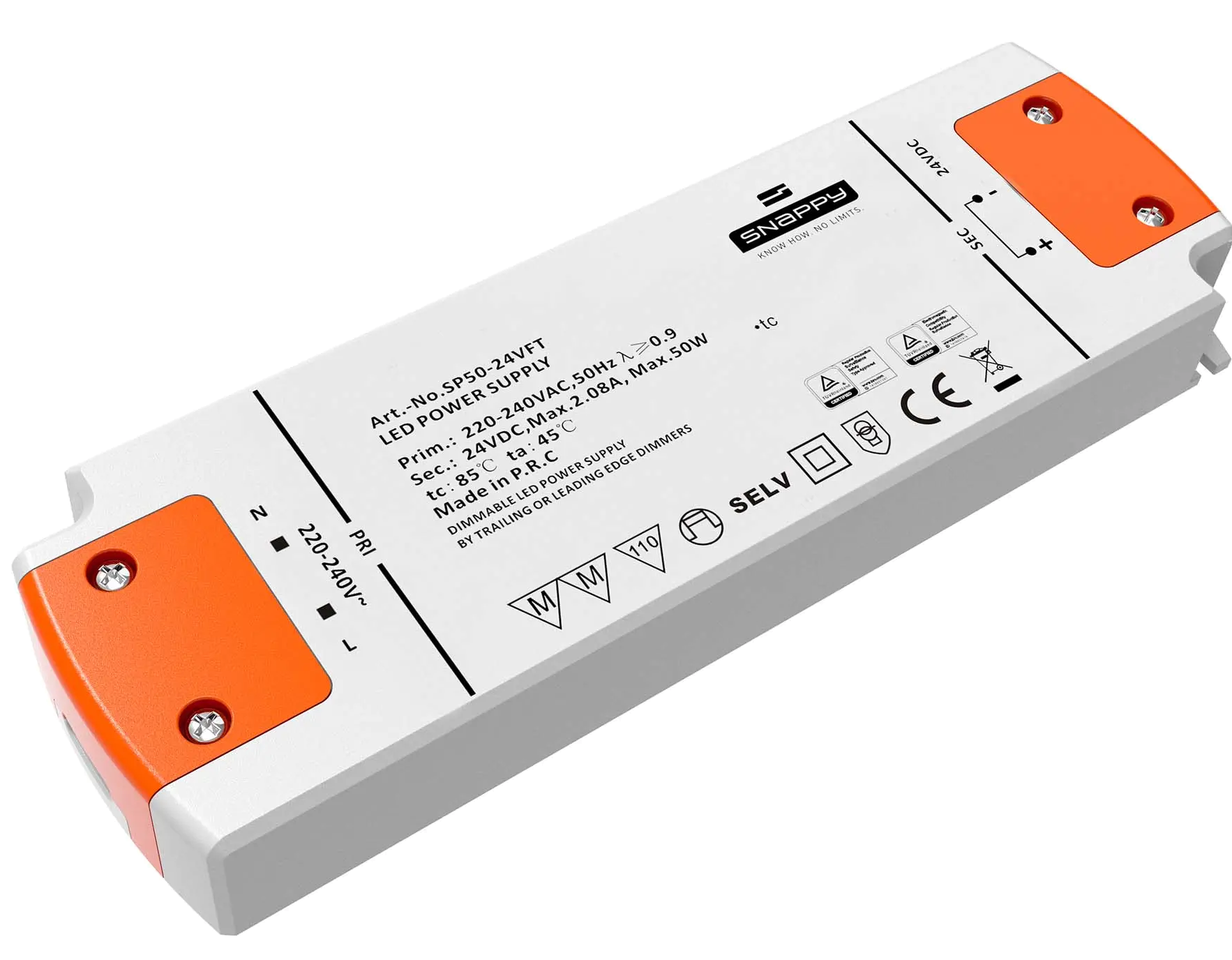Produit — Driver dimmable Snappy 24V 50W IP20