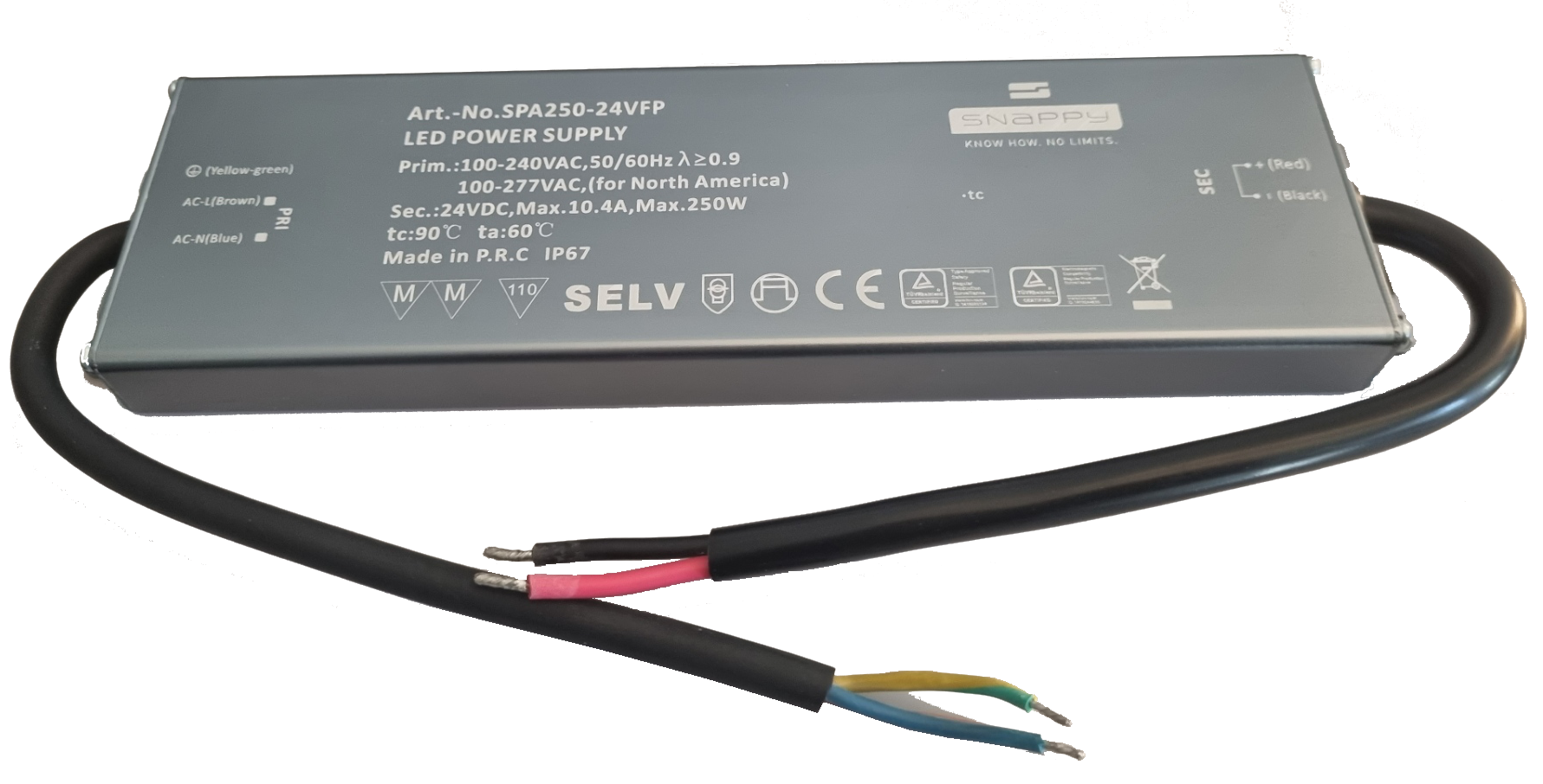 Produit — Driver IP67 Snappy 24V 250W slim