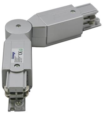 Connecteur d'angle Ajustable rail 3 phases grigio XTS24