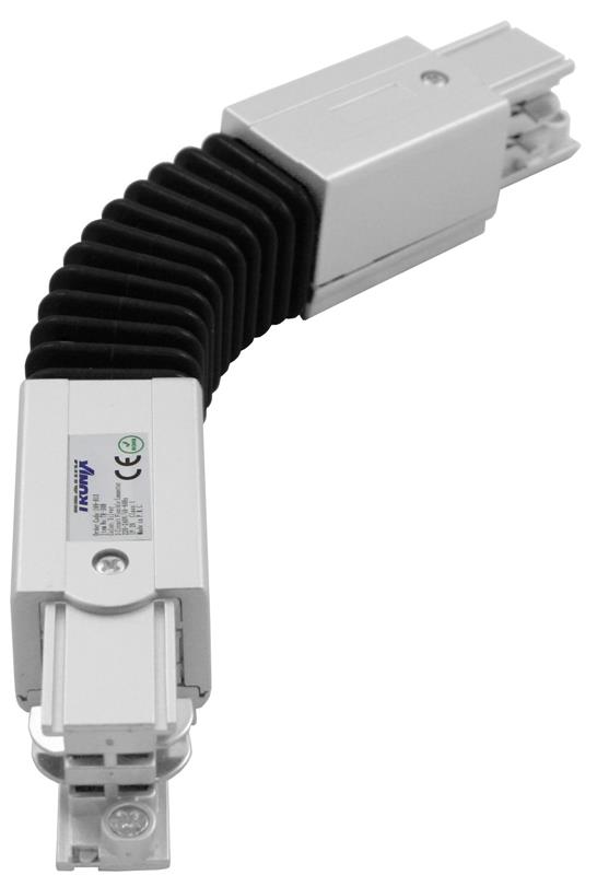 Produit — Connecteur d'angle flexible rail 3Ph. NOIR XTS60