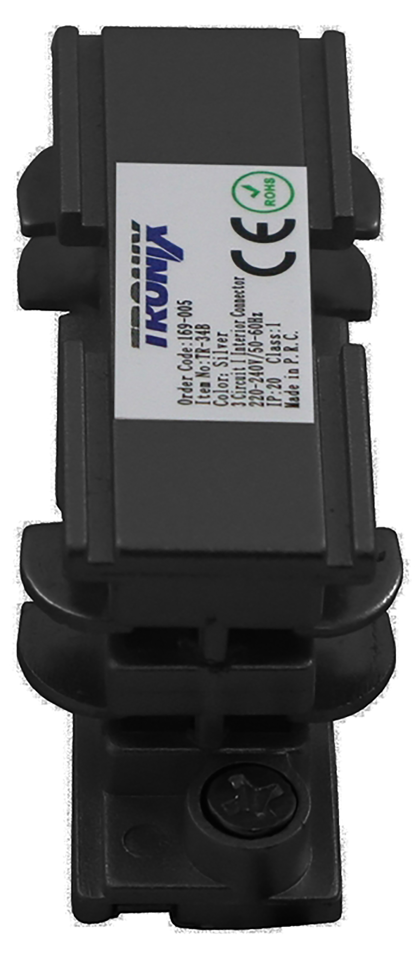 Connecteur - I - en ligne intérieur rail 3Ph. nero XTS21