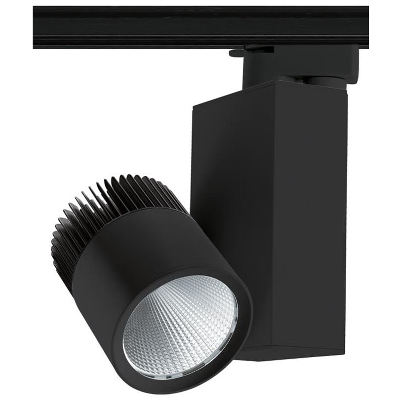 Eclairage sur rail 3 phases Strahler LED 40W 3000K schwarz 38°