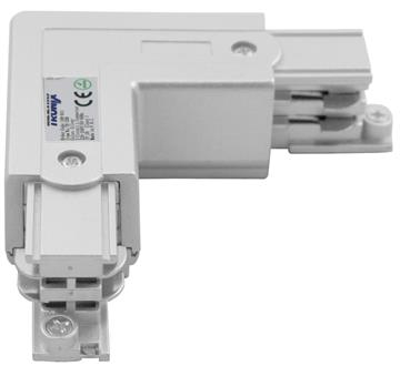 Connecteur - L - angle 90° rail 3Ph. intérieur white XTS34