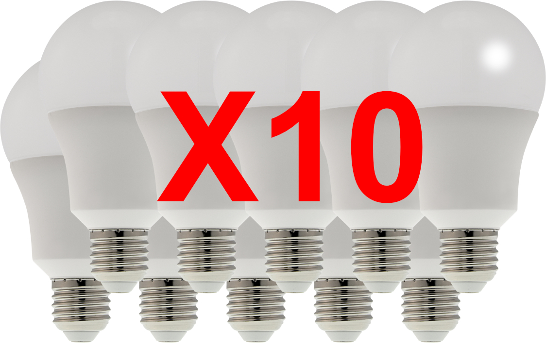lampadina LED SMD standard opale 3000K 9W 806L E27 -Bx10