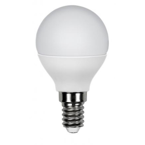 lampadina LED SMD mini sphér. P45 opale 4000K 5W 470L E14 -Bx4