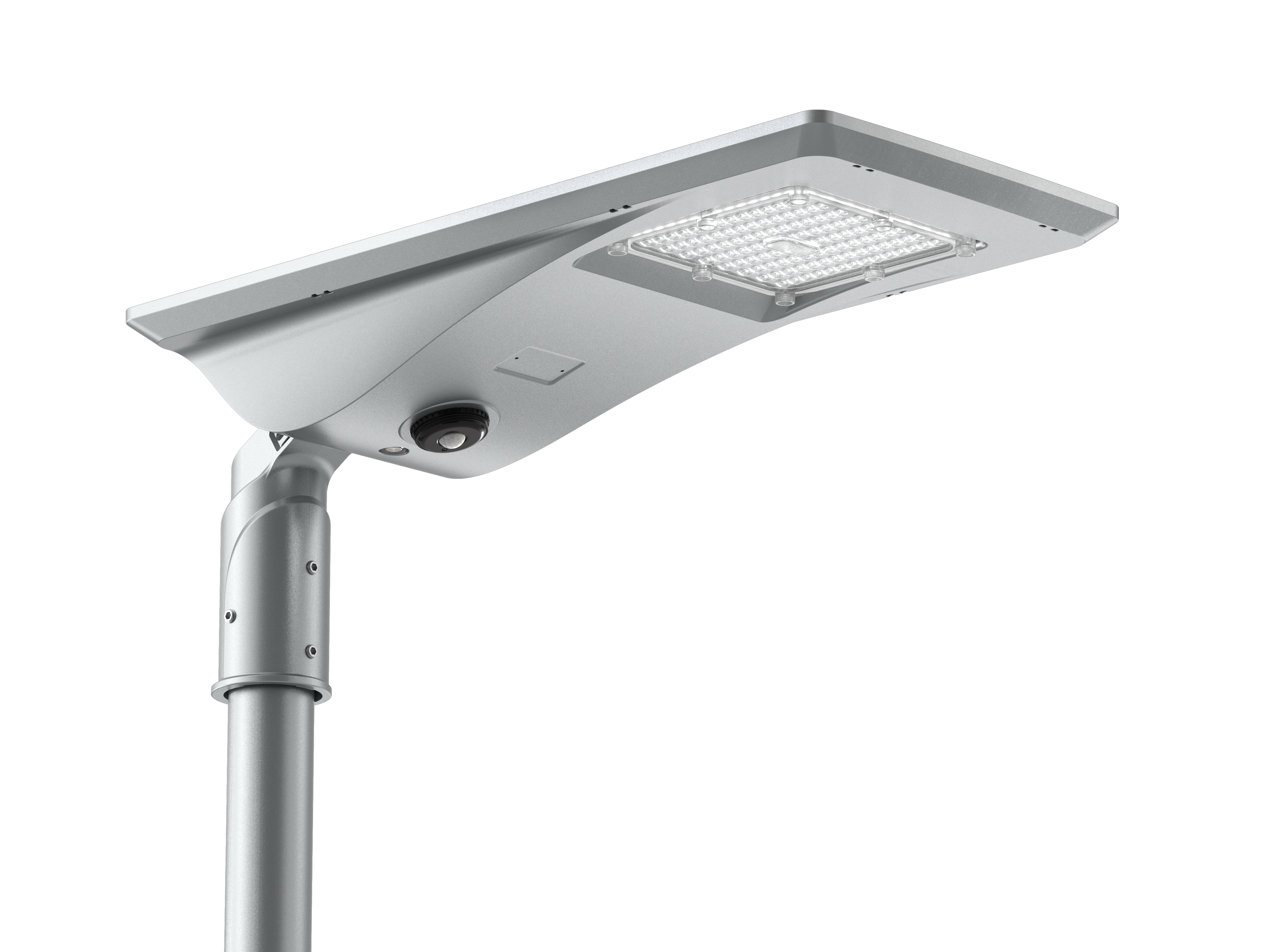 Produit — Candélabre Solaire ST43 Hybride 20W 3000K 4000L IRC80