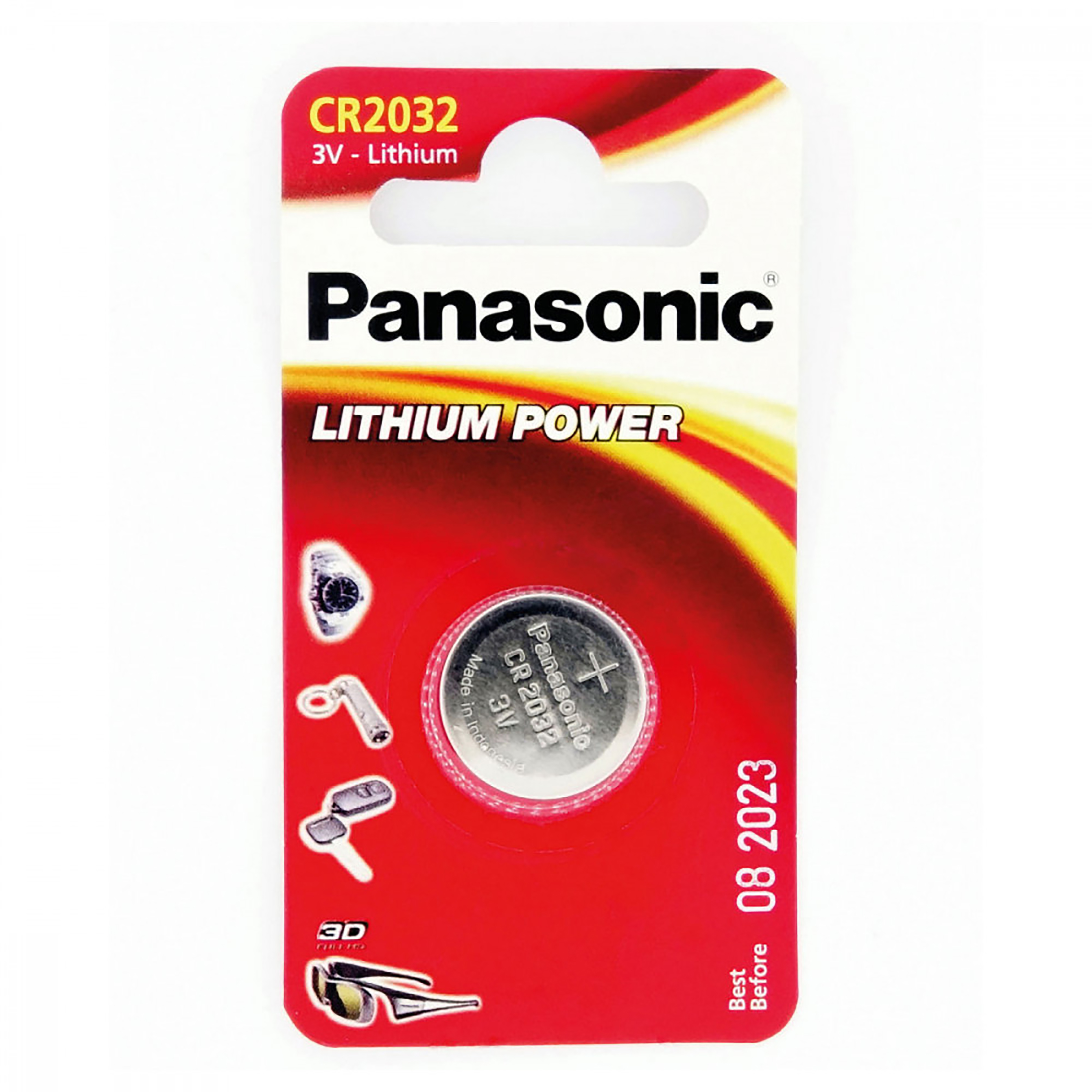 Produit — Pile Bouton Lithium CR-2032 Panasonic x 1