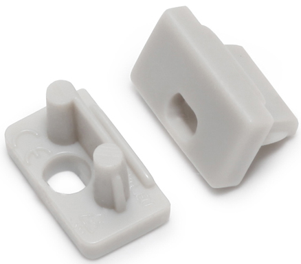 Produit — Terminaison SLIM8 gris + passage de câble (set de 2)