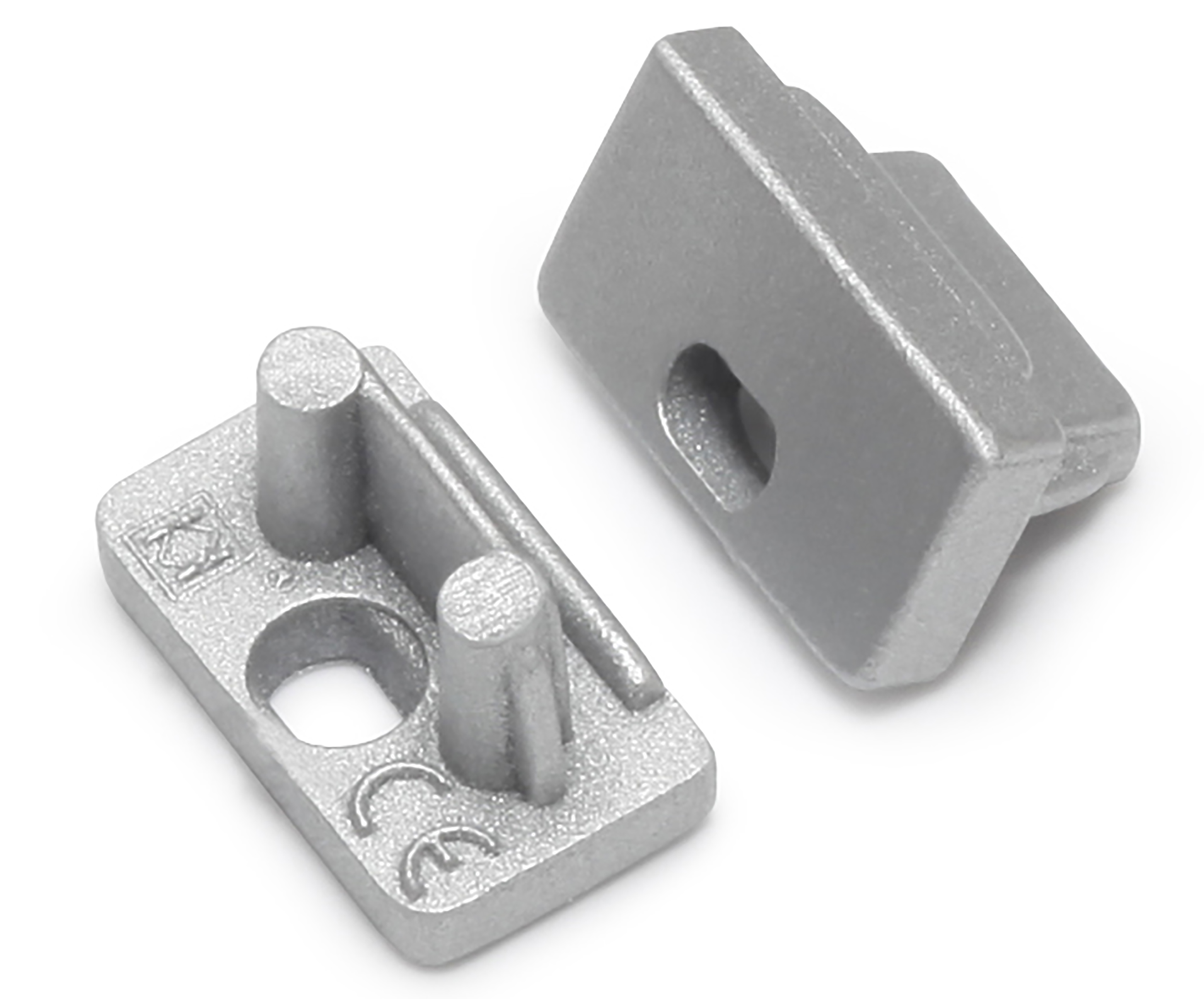 Produit — Terminaison SLIM8 argent + passage de câble (set de 2)