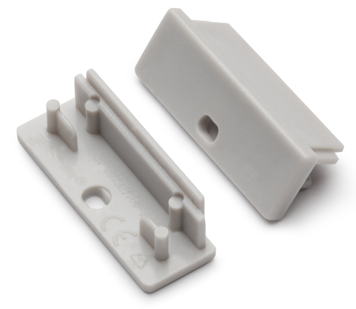Produit — Terminaison WIDE24 gris + passage de câble (set de 2)