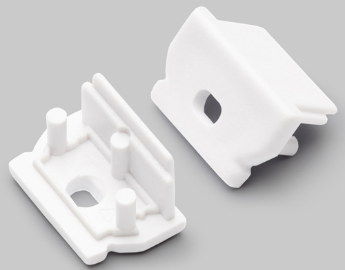 Produit — Terminaison UNI12 blanc + passage de câble (set de 2)