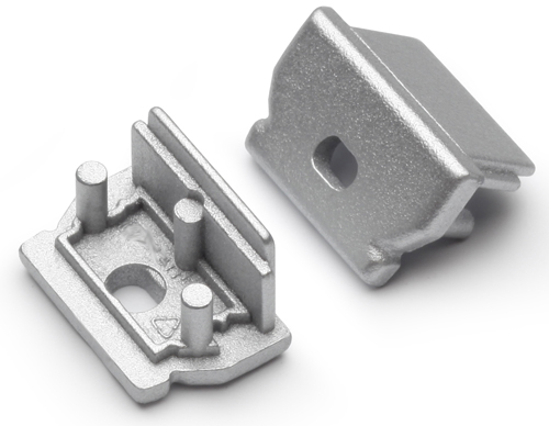 Produit — Terminaison UNI12 argent + passage de câble (set de 2)