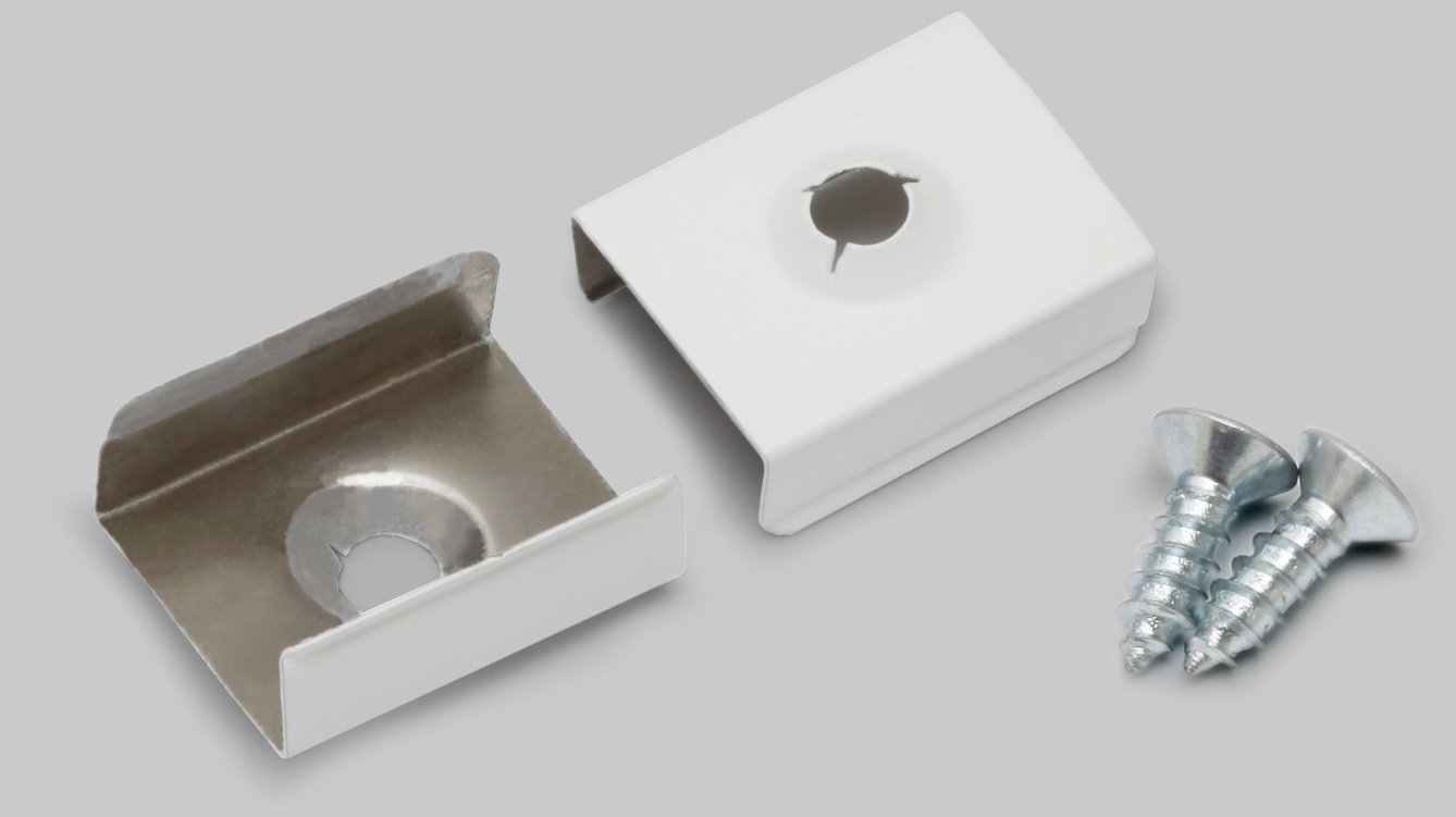 Produit — Support de fixation Z flexible perçage conique inox blanc (set de 2)