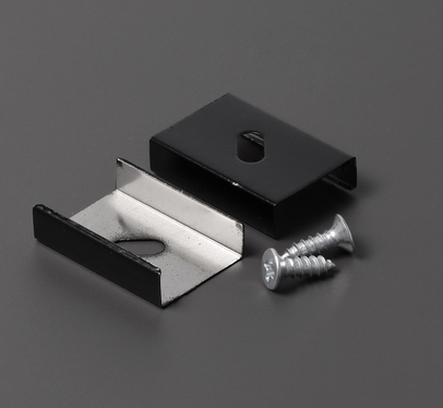 Produit — Support S de fixation inox flexible oblong noir (set de 2)