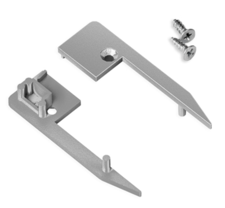 Produit — Cache nez de marche latéral UP-MINI10 - finition gris - setx2
