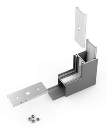 Produit — Connector LINEA20 270deg bent anodisé /plastic bag