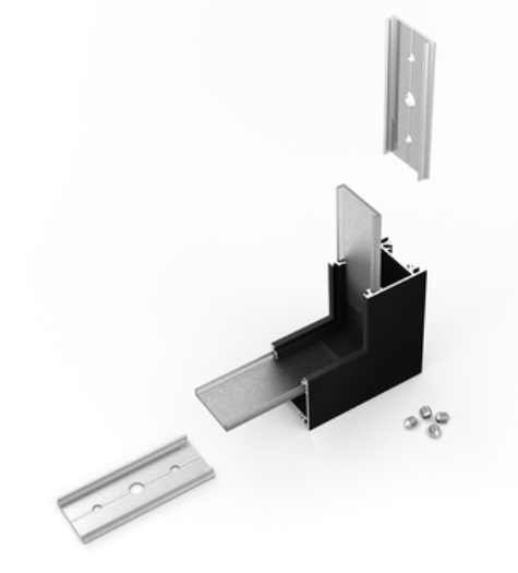 Produit — Connector LINEA20 90deg bent noir /plastic bag
