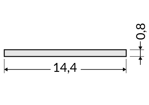 Dimensions — Diffuseur A1 1m dépoli