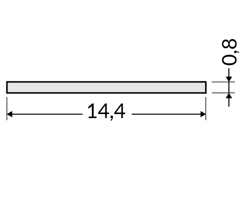 Dimensions — Diffuseur A1 1m transparent