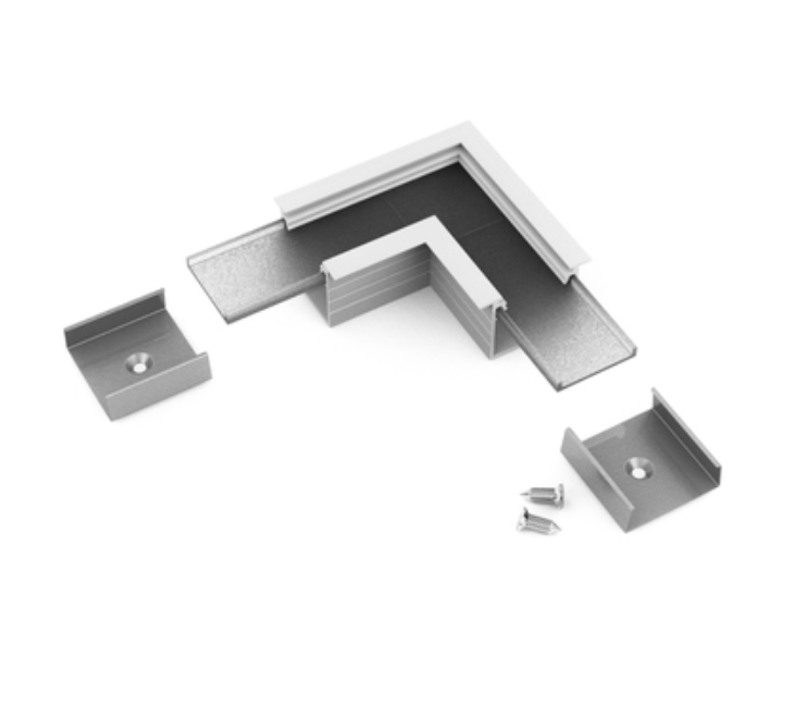 Produit — Connecteur LINEA-IN20 angle 90° alu anodisé (set de 2)