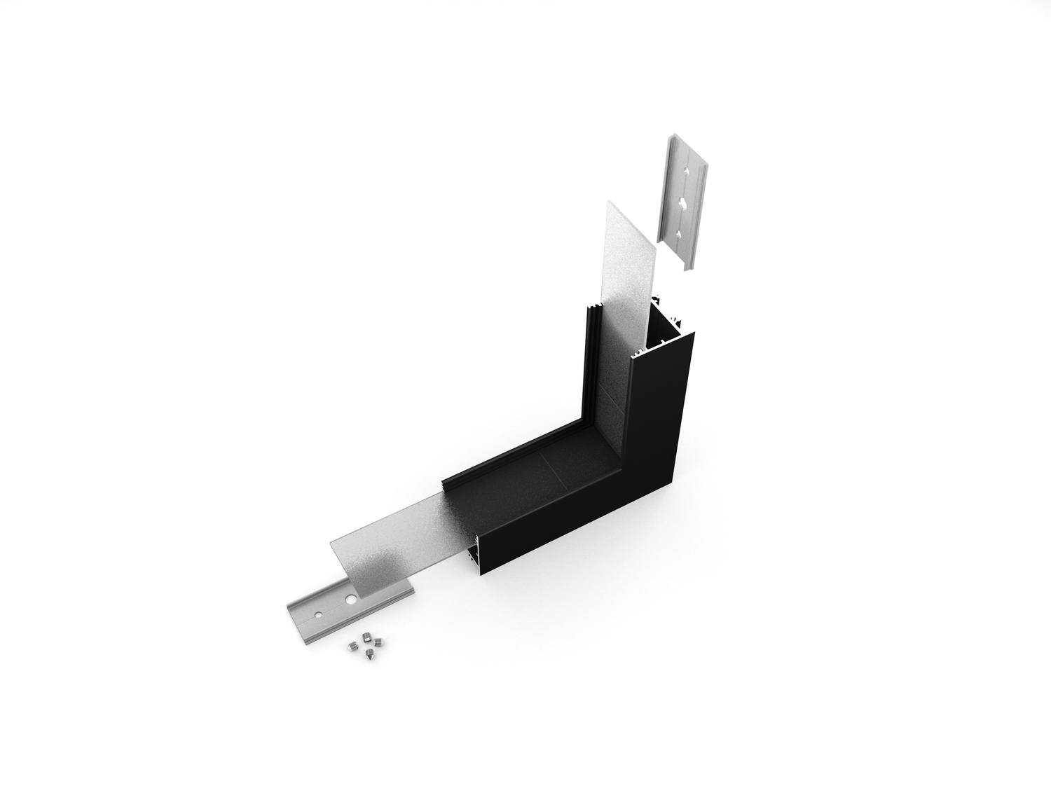 Produit — Connector VARIO30-02 90deg bent noir anodisé