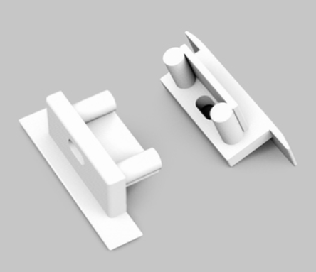 Produit — Terminaison GROOVE10 blanc + passage de câble (set de 2)